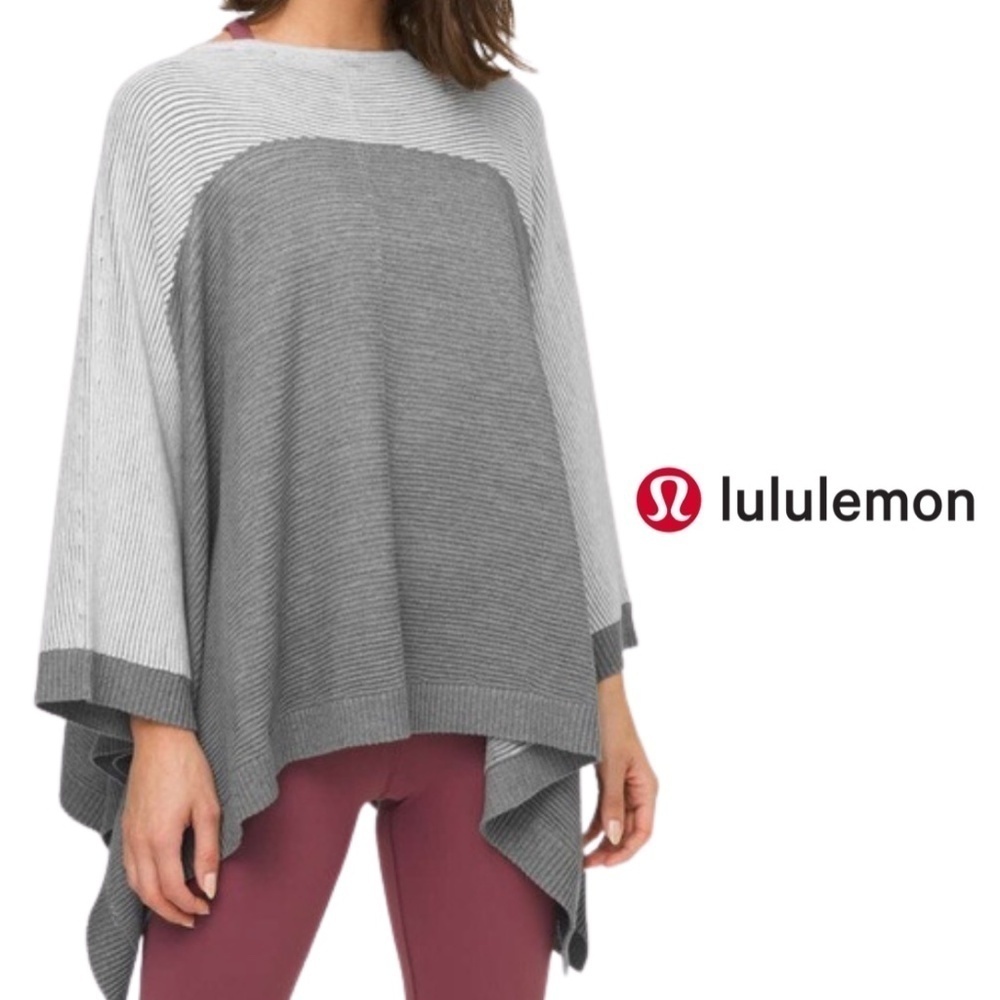Lululemon It All Lines Up Poncho Heathered Core Ultra Light Grey / Heathered